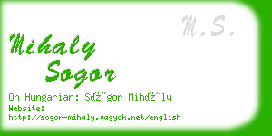 mihaly sogor business card